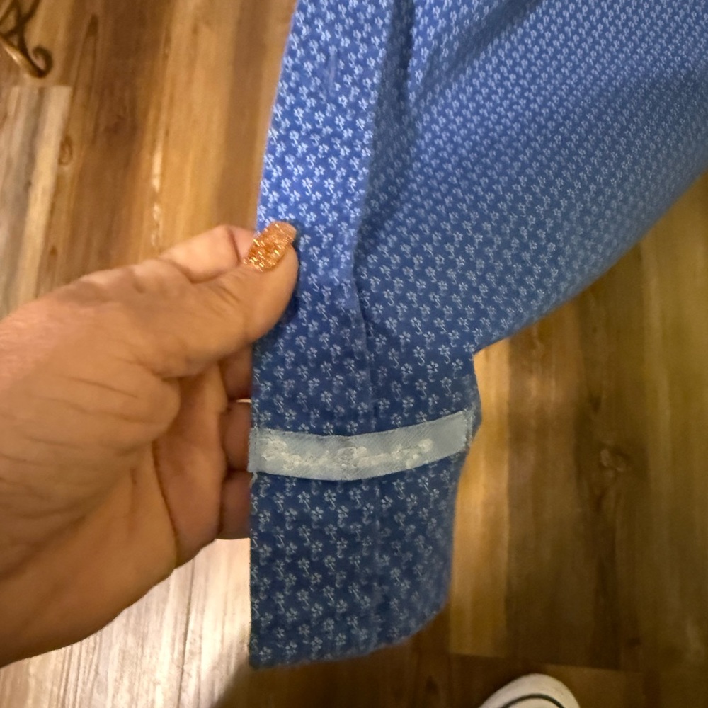 English Laundry Patterned Blue Button Down Shirt - image 3